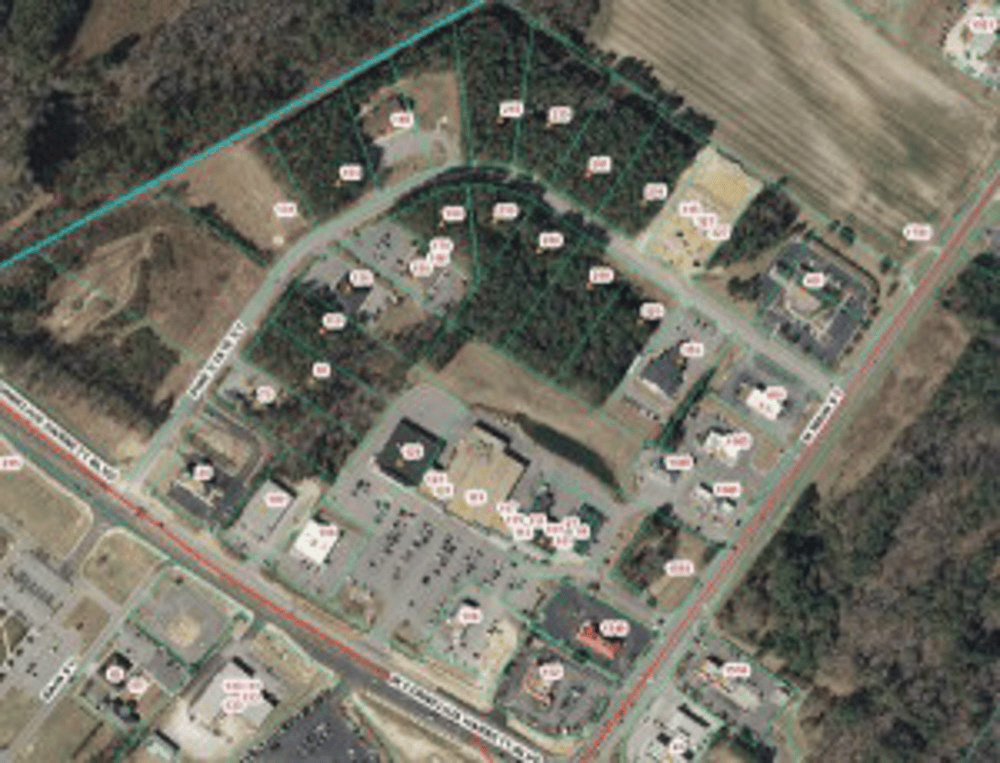 Aerial map of an area