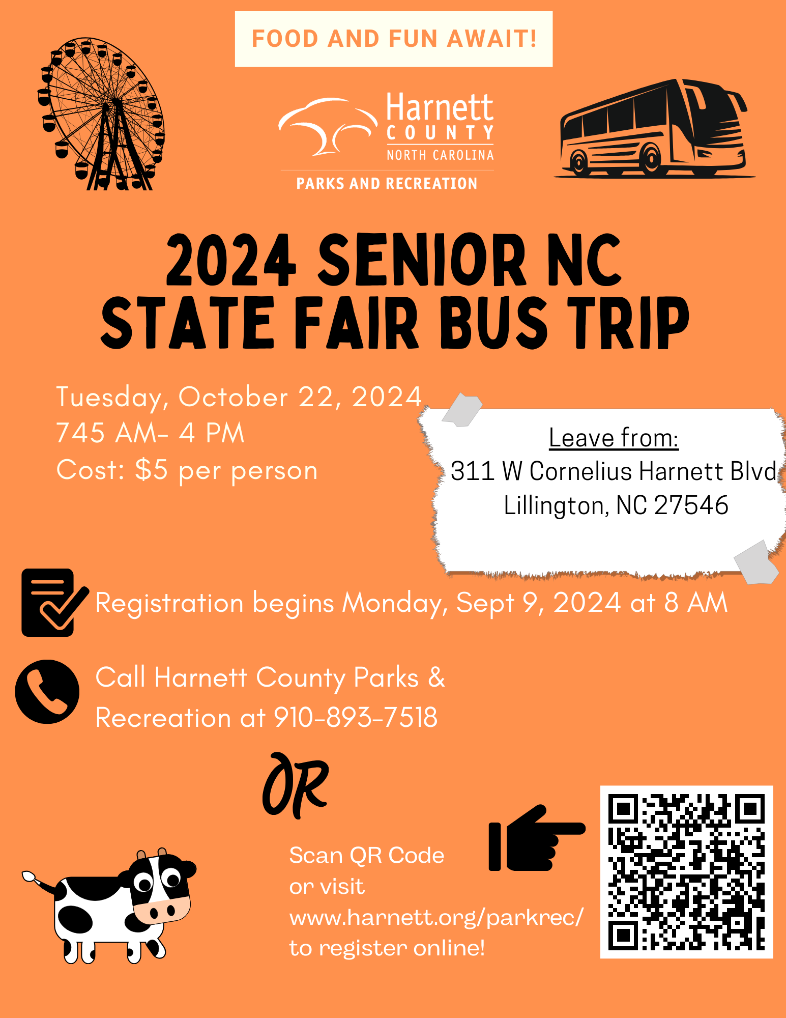 2024 Senior NC State Fair Bus Trip