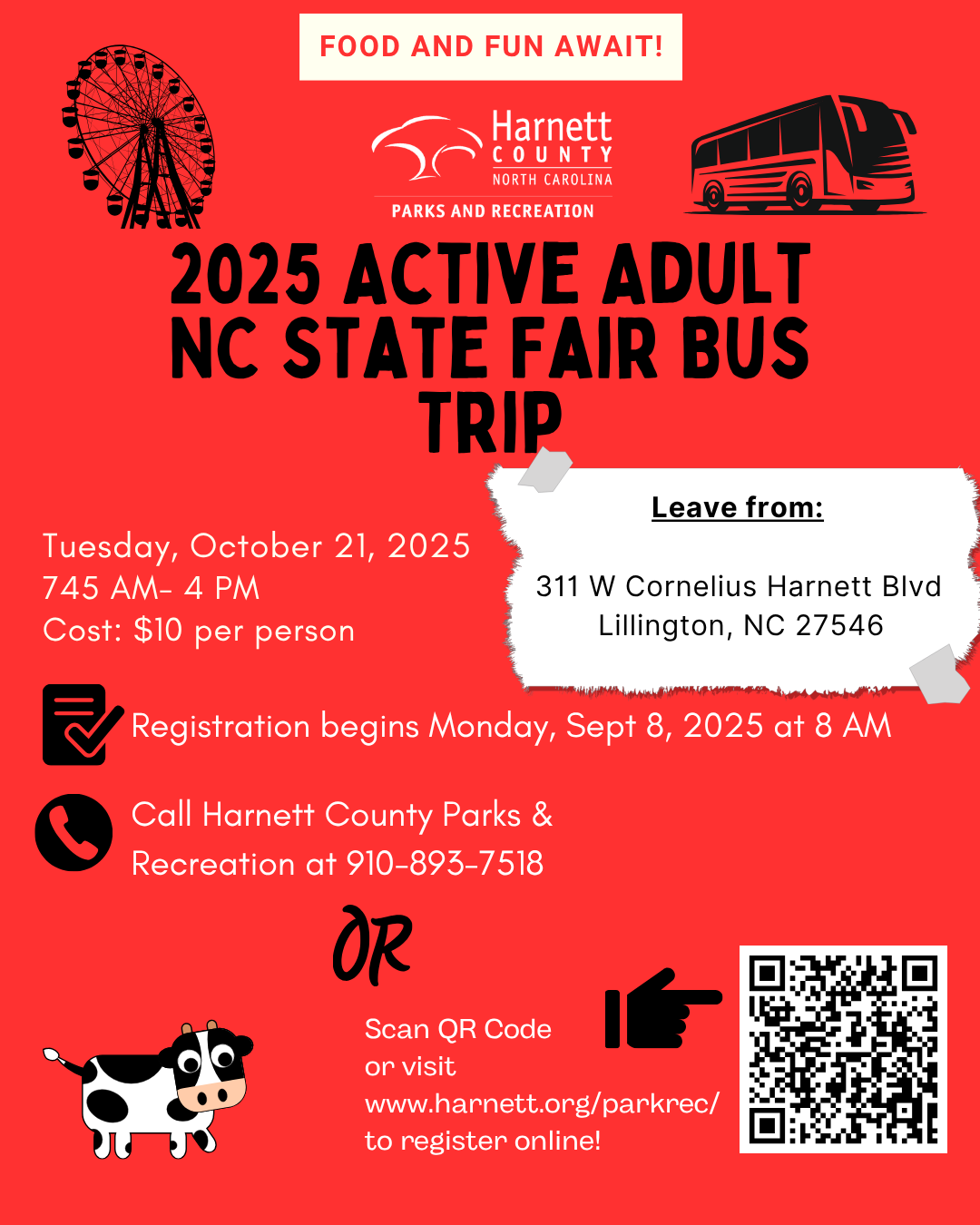 2025 Active Adults NC State Fair Bus Trip