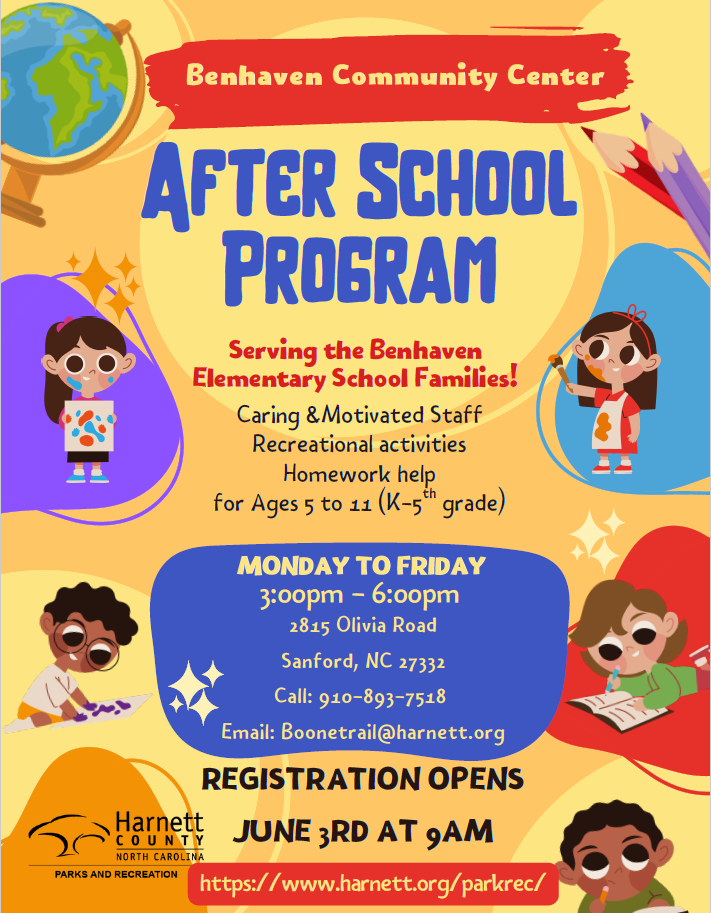 2026-27 Benhaven Community Center Afterschool Program Registration