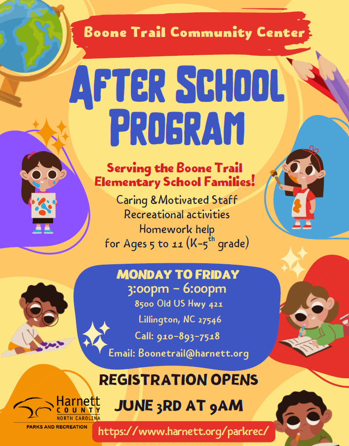 2026-27 Boone Trail Community Center Afterschool Program Registration