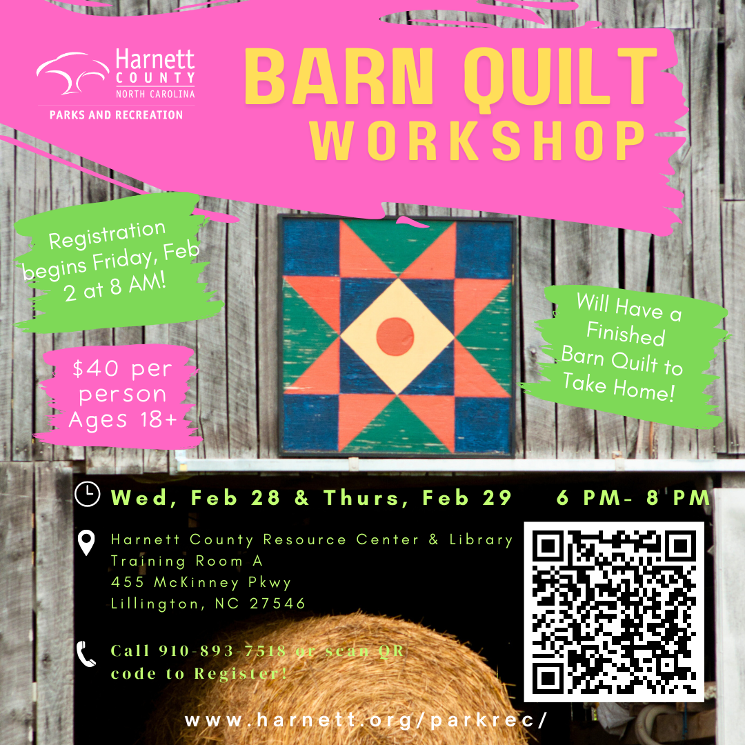 February 2024 Barn Quilt Workshop!