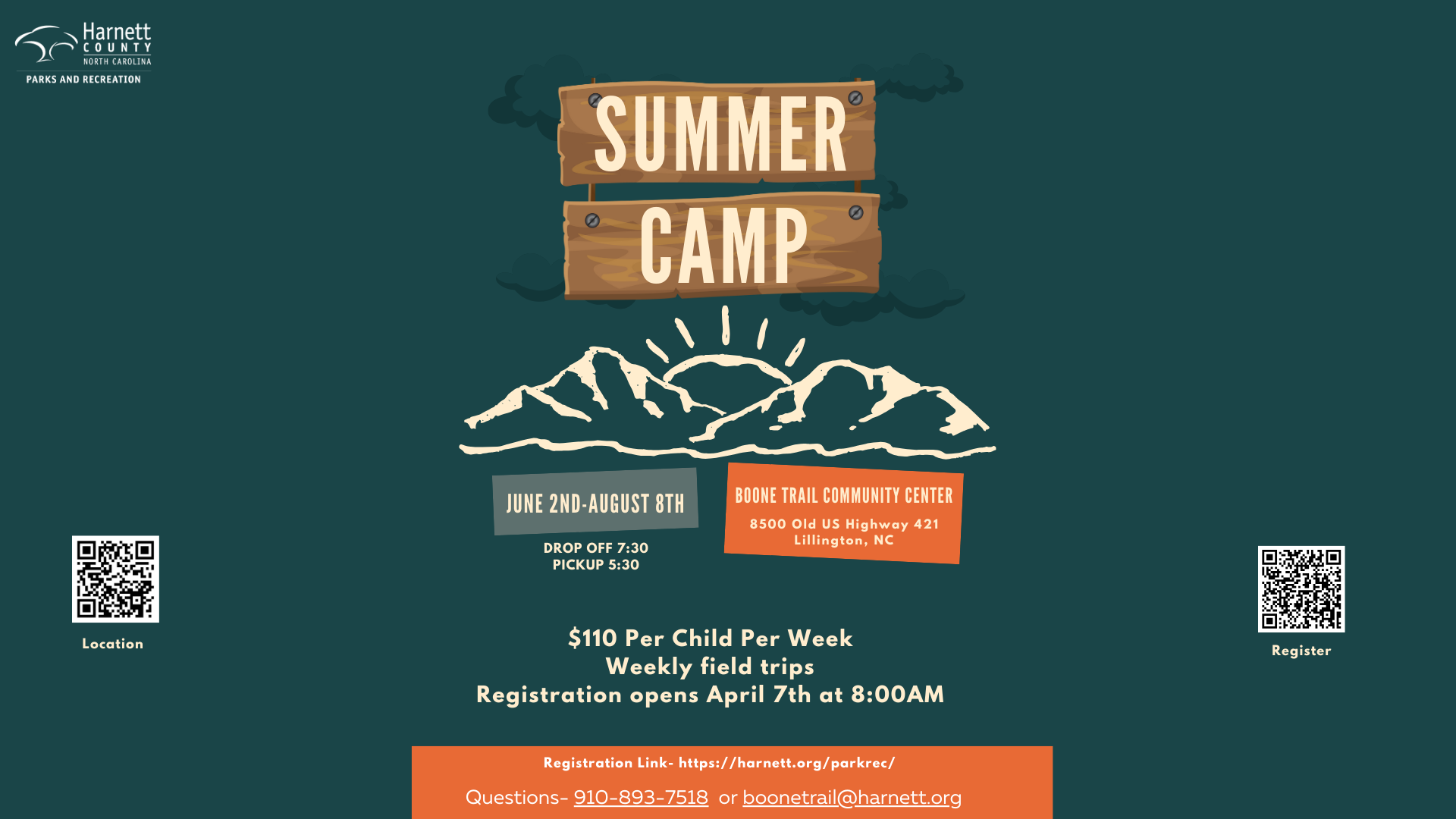 2025 Summer Camp at Boone Trail Community Center