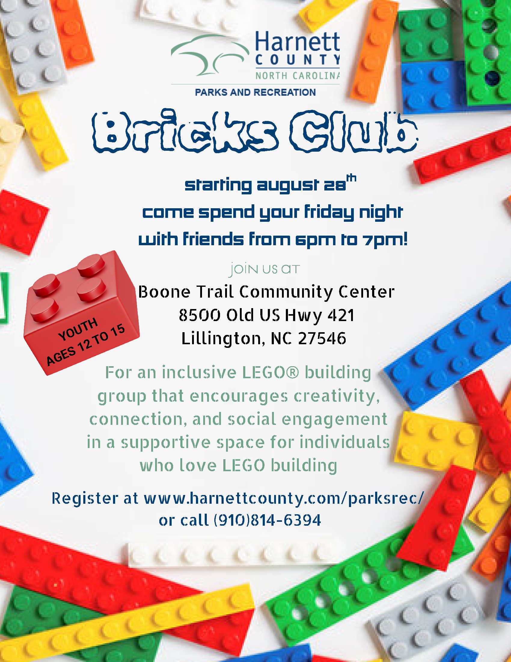 Bricks Club (Boone Trail Community Center)- Fall 2026