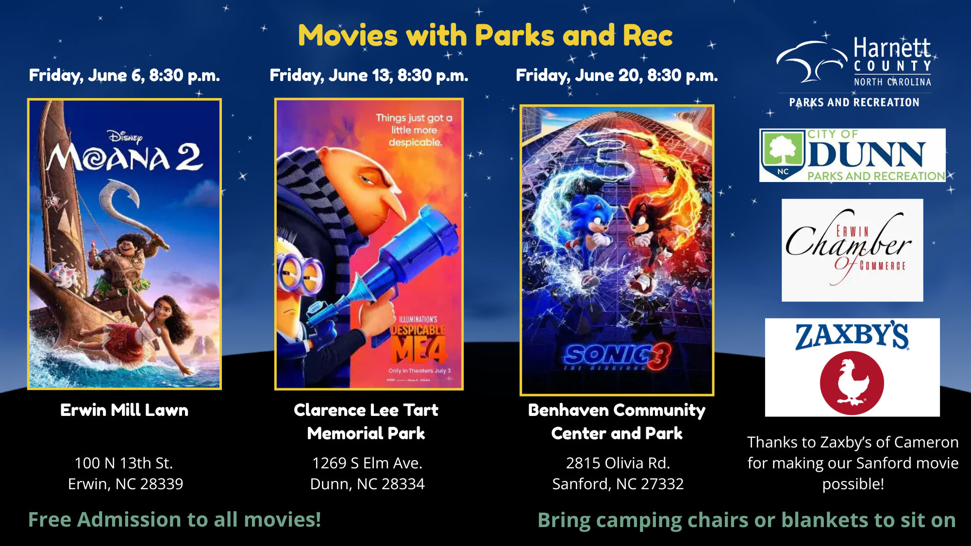Movies in the Park- June 2025 