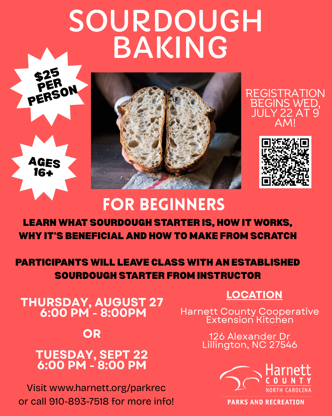 Sourdough Baking for Beginners- August and September 2026