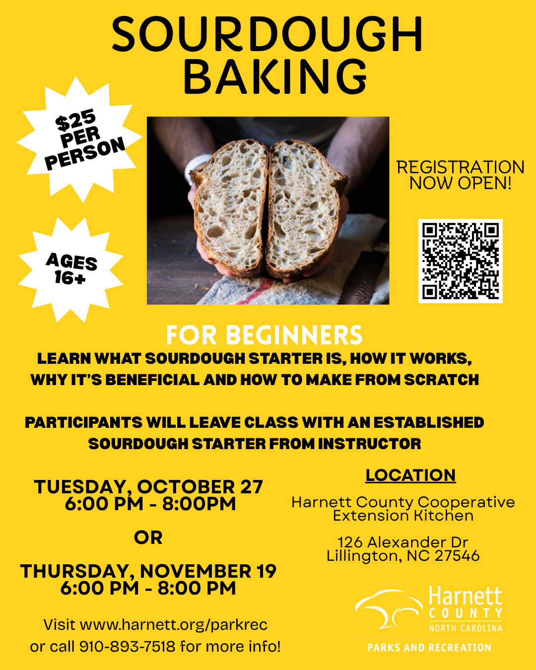 Sourdough Baking for Beginners- October and November 2026