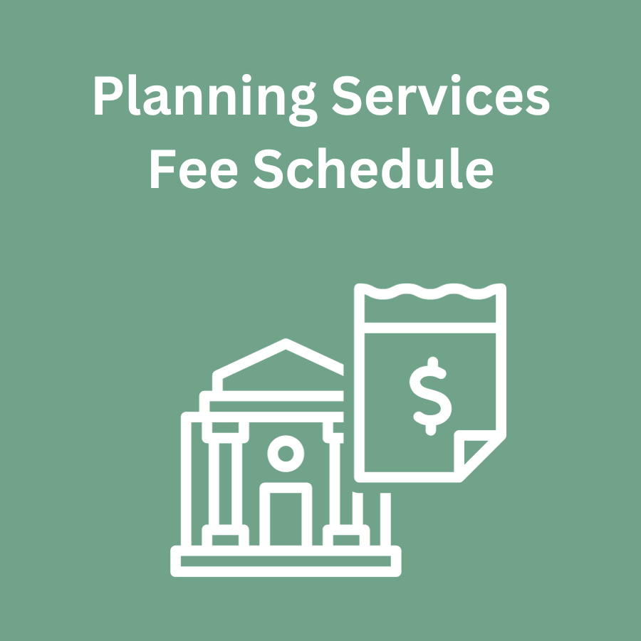 Planning Department Fee Schedule 