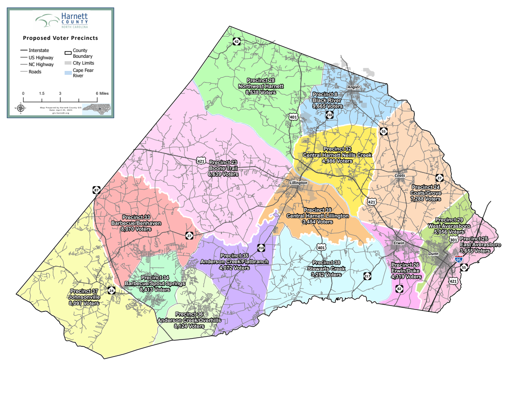 Map of the precinct changes