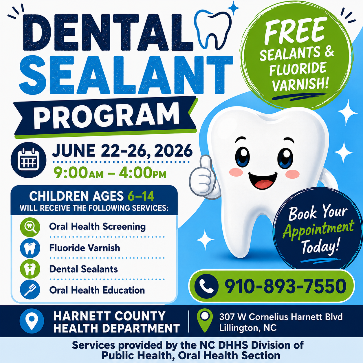 Dental sealant offering graphic