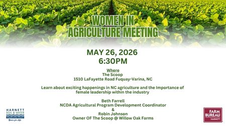 Women in Agriculture Meeting Scheduled for May 26, 2026 at The Scoop at 6:30pm