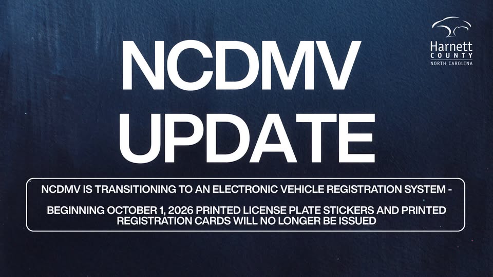 NCDMV Transitioning to Electronic Vehicle Registration System Effective October 1, 2026