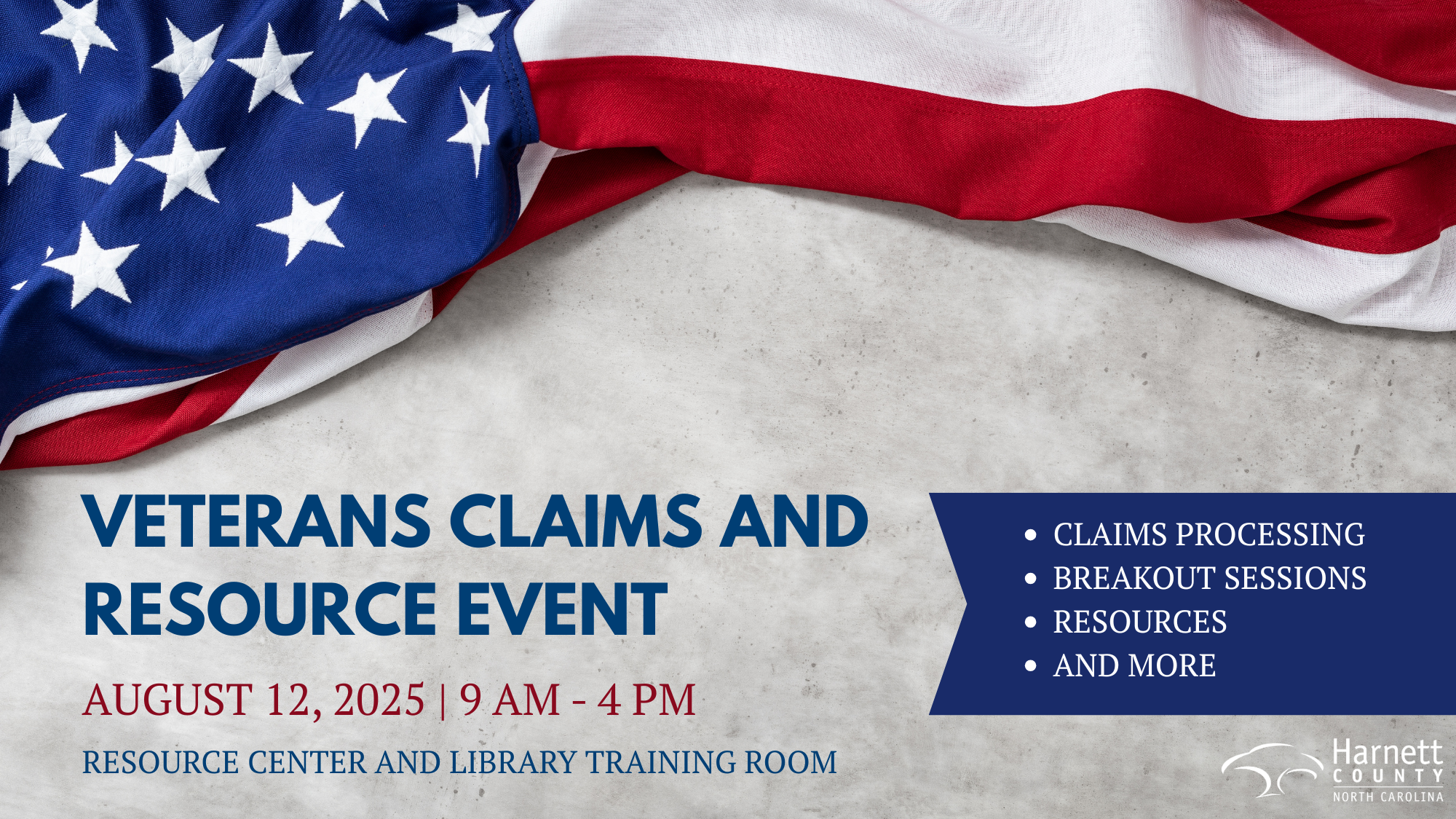 Calling all Veterans and their families! Join us for a one-day Veterans Claims & Resource Event on August 12, 2025, from 9 a.m. to 4 p.m. Get the support, information, and resources you’ve earned — all in one place.